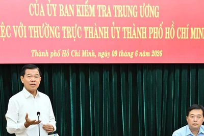 Ủy ban Kiểm tra Trung ương làm việc với Thường trực Thành ủy TPHCM