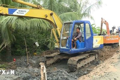 Cà Mau: Tăng cường lực lượng bảo vệ thi công đường Ninh Quới-Ngan Dừa