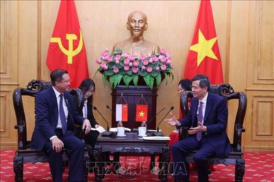 Giám đốc Học viện Chính trị Quốc gia Hồ Chí Minh tiếp các đoàn Singapore và Timor-Leste