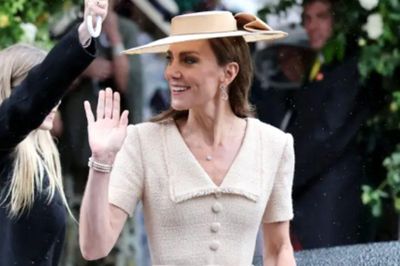 Vương phi Kate Middleton tỏa sáng với vòng ngọc trai tại đám cưới hoàng gia