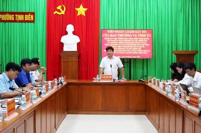 Đoàn giám sát số 451 của Ban Thường vụ Tỉnh ủy An Giang làm việc tại phường Tịnh Biên