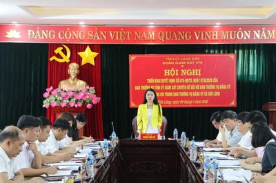 Công bố quyết định giám sát chuyên đề của Ban Thường vụ Tỉnh ủy tại xã Hữu Lũng