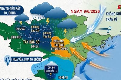 Dự báo thời tiết ngày 9/6