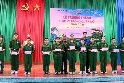 121 'chiến sĩ nhí' hoàn thành chương trình 'Học kỳ trong Quân đội' năm 2026