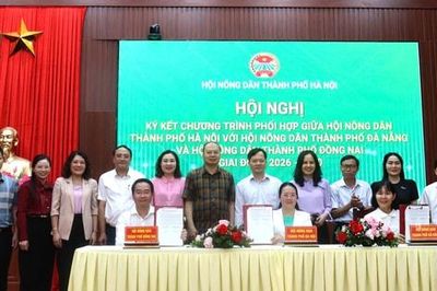 Hội Nông dân thành phố Hà Nội, Đà Nẵng và Đồng Nai ký kết phối hợp giai đoạn 2026-2030