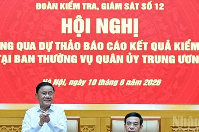 [Ảnh] Hội nghị thông qua dự thảo Báo cáo kết quả kiểm tra tại Ban Thường vụ Quân ủy Trung ương
