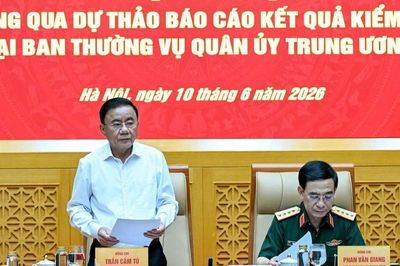 Thông qua kết quả kiểm tra đối với Ban Thường vụ Quân ủy Trung ương