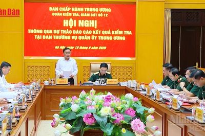 [Video] Đoàn kiểm tra, giám sát số 12 làm việc với Ban Thường vụ Quân ủy Trung ương