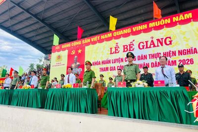 1.328 chiến sĩ nghĩa vụ CAND hoàn thành huấn luyện