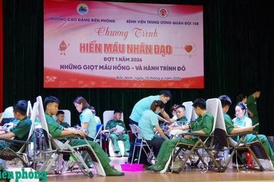 Cán bộ, chiến sĩ Trường Cao đẳng Biên phòng hiến 655 đơn vị máu trong chương trình hiến máu nhân đạo