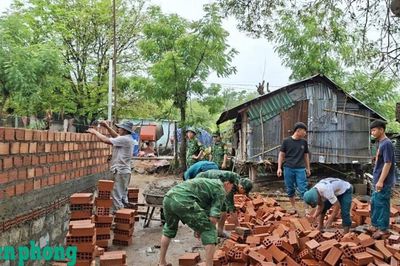 Bộ đội Biên phòng tỉnh Khánh Hòa đẩy nhanh tiến độ xóa nhà tạm, nhà dột nát cho gia đình chính sách