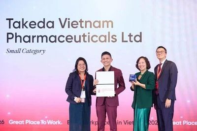 Takeda Việt Nam dẫn đầu bảng xếp hạng 'Nơi làm việc tốt nhất Việt Nam 2026'