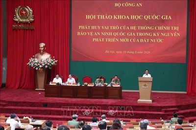 Thường trực Ban Bí thư dự hội thảo về bảo vệ an ninh quốc gia trong kỷ nguyên mới