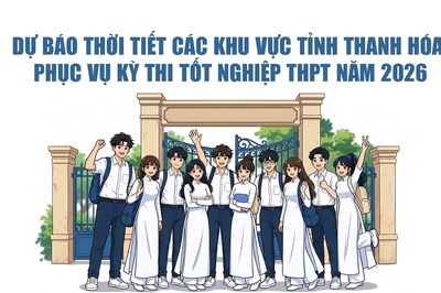 [Infographics] Dự báo thời tiết các khu vực tỉnh Thanh Hóa phục vụ kỳ thi tốt nghiệp THPT năm 2026