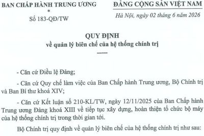 Toàn văn Quy định 183-QĐ/TW quản lý biên chế của hệ thống chính trị