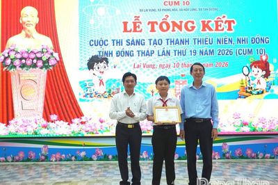 10 sản phẩm xuất sắc đạt giải tại Cuộc thi sáng tạo thanh thiếu niên, nhi đồng tỉnh Đồng Tháp lần thứ 19, Cụm 10