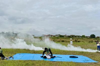Diễn tập khẩn nguy an ninh hàng không tại sân bay Pleiku