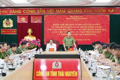 Thông qua kết luận kiểm tra tại Công an tỉnh Thái Nguyên