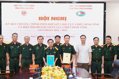 Hội Cựu chiến binh và Doanh nhân cựu chiến binh tỉnh Thái Nguyên ký quy chế phối hợp
