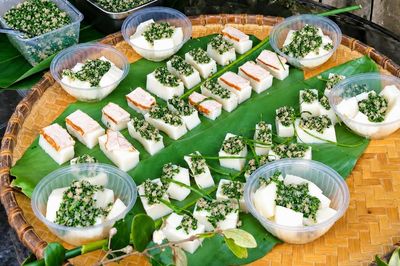 Bánh đúc nhân thịt băm lá hẹ - hương vị quê nơi miền biên viễn