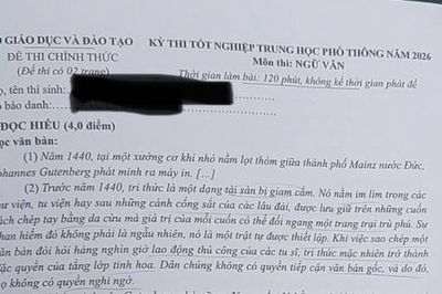 Đề thi môn Ngữ văn Kỳ thi tốt nghiệp THPT năm 2026