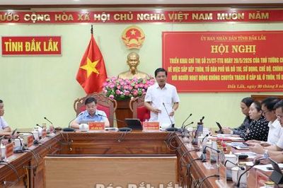 Dự kiến sau sắp xếp, Đắk Lắk giảm 1.245 đơn vị, 9.715 người hoạt động không chuyên trách