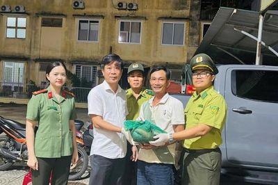 Nhặt được túi chứa con vật 'lạ', người đàn ông mang đến phường ngay trong đêm