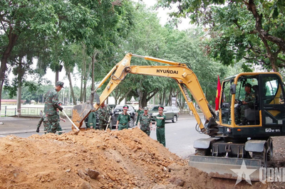 Quảng Ngãi: Đội K53 thu hẹp phạm vi tìm kiếm mộ liệt sĩ tập thể tại đường Trường Chinh