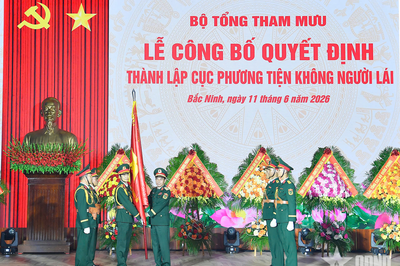 Đại tướng Phan Văn Giang dự, chỉ đạo Lễ công bố Quyết định thành lập Cục Phương tiện không người lái