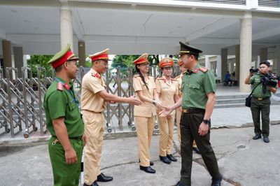 Lãnh đạo Công an thành phố Đà Nẵng kiểm tra công tác đảm bảo an ninh trật tự tại các điểm thi