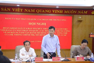 Khảo sát vận hành mô hình tổ chức bộ máy mới tại Đảng ủy MTTQ, các đoàn thể Trung ương