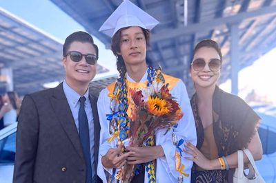 Jennifer Phạm tái hợp Quang Dũng mừng con trai tốt nghiệp