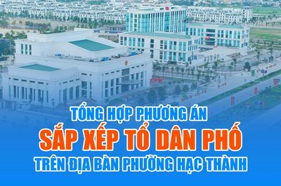 [Infographics] Tổng hợp phương án sắp xếp tổ dân phố trên địa bàn phường Hạc Thành