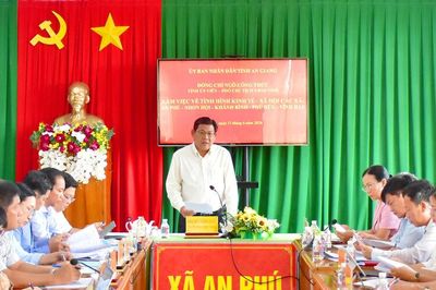 Phó Chủ tịch UBND tỉnh Ngô Công Thức làm việc với 5 xã tiểu vùng phía bắc tỉnh An Giang