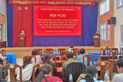 Xã Tây Ninh Hòa tuyên truyền, vận động cung cấp thông tin phục vụ tìm kiếm, quy tập hài cốt liệt sĩ