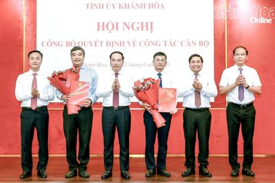 Khánh Hòa bổ nhiệm Trưởng Ban Nội chính Tỉnh ủy, Giám đốc Báo và Phát thanh, Truyền hình Khánh Hòa, Chủ tịch Hội đồng thành viên Tổng Công ty Khánh Việt