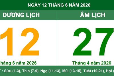 Lịch Âm Dương ngày 12/6/2026: Lưu ý về ngày Tam Nương và khung giờ cát lợi