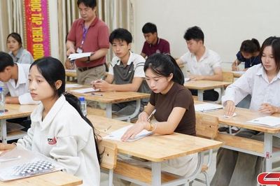 Các thí sinh tại xã Thuận Châu bước vào kỳ thi tốt nghiệp THPT năm 2026