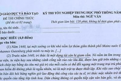 Đề Ngữ văn thi tốt nghiệp trung học phổ thông 2026