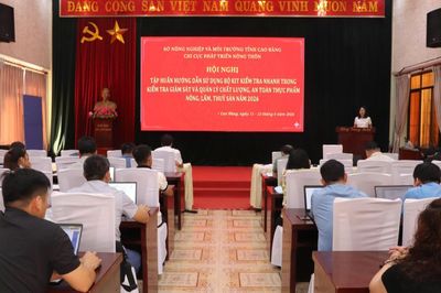 Tập huấn kiểm tra nhanh an toàn thực phẩm nông, lâm, thủy sản