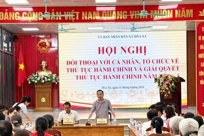 Xã Hòa Xá: Đối thoại với người dân, nâng cao chất lượng giải quyết thủ tục hành chính