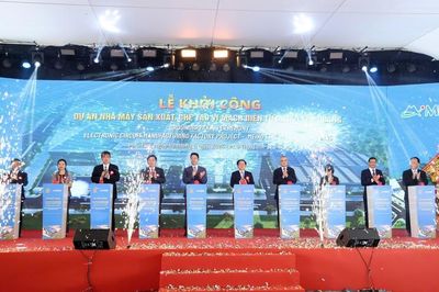 Phó Thủ tướng Hồ Quốc Dũng dự khởi công Nhà máy sản xuất, chế tạo vi mạch điện tử Meiko Yên Quang, Phú Thọ