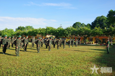 Bộ CHQS thành phố Huế xuất quân làm nhiệm vụ xây dựng trường học tại xã A Lưới 4