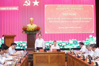 Thông qua dự thảo báo cáo kiểm tra đối với Ban Thường vụ Thành ủy Đà Nẵng