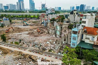 Cận cảnh đại công trường chuẩn bị xây hầm chui Tây Thăng Long hơn 1.100 tỷ đồng