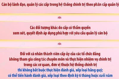 Hướng dẫn đánh giá hằng quý đối với cán bộ lãnh đạo trong hệ thống chính trị
