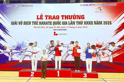 An Giang đoạt 9 huy chương tại Giải Vô địch trẻ Karate quốc gia lần thứ 32 năm 2026