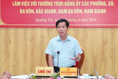 Đồng chí Bí thư Tỉnh ủy làm việc với Thường trực Đảng ủy các địa phương