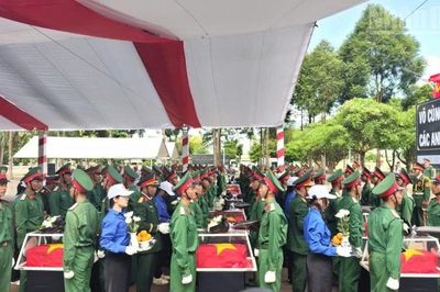 Gia Lai tổ chức Lễ viếng, truy điệu và an táng hài cốt liệt sĩ hy sinh tại Campuchia