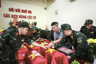 Tuyên Quang: Quy tập thêm 2 hài cốt liệt sĩ và 1 mộ tập thể tại xã Thanh Thủy